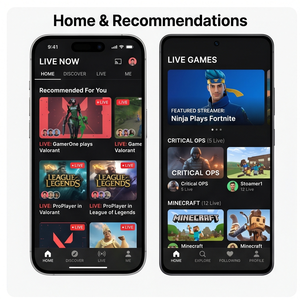 Aplicación de transmisión de juegos RoyalCraft: transmite juegos en vivo, ve transmisiones de juegos, ve transmisiones de jugadores y chatea en tiempo real IOS/Android/Linux/Mac - Product Image 1
