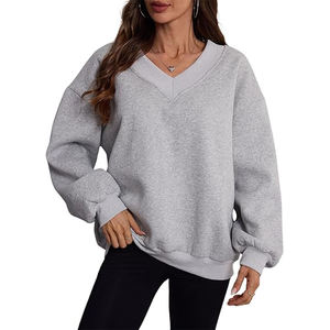 Sweat-shirt à capuche zippé pour femme, manches longues, cordon de serrage, poche kangourou, en molleton doux, mélange de coton - Product Image 3