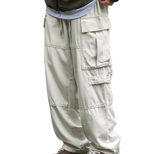 Pantalons cargo streetwear pour hommes sur mesure, coupe ample, pantalons utilitaires multi-poches, fabrication de vêtements en gros OEM ODM, usine de fabrication de vêtements pour hommes - Product Image 1