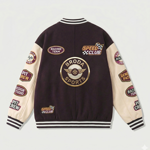 OEM Custom Vintage Motorsport <b>Jacket</b> Cotton Racing Bomber <b>Jacket</b> <b>NASCAR</b> F1 Style Embroidery Patch Logo Streetwear Apparel Custom - Product Image 2