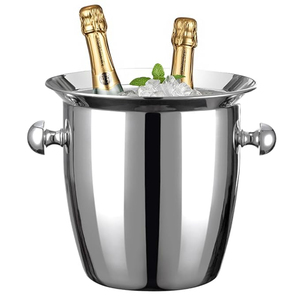 Cubo de Hielo de Acero Inoxidable de Lujo en Oferta, Cubo para Vino Plateado Antiguo de Primera Calidad para Bares y Eventos de Boda - Product Image 5