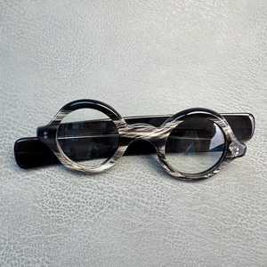Monturas de Gafas Hechas a Mano con Cuerno de Búfalo Ecológico, Baño de Níquel Negro, Estilo de los Años 70, Gafas Tradicionales de Moda Antigua - Product Image 3