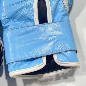 Gants de boxe d'entraînement en cuir faits main avec fermeture Velcro, couleur bleu ciel, pour sparring, vente directe usine - Product Image 5