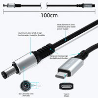 Cable de Carga USB C a DC 5.5 x 2.1mm para Laptop, Entrada USB Tipo C Macho a Cable DC 5.5 x 2.1mm Macho, hasta 100W