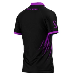 Diseño personalizado de los hombres para la camisa de manga corta de polo 100% poliéster antiarrugas impreso marca Golf Polos - Product Image 4