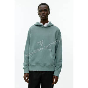 Sweat à capuche décontracté pour homme en coton 100% avec cordon de serrage, logo personnalisé, tissu polaire respirant et séchage rapide - Product Image 2