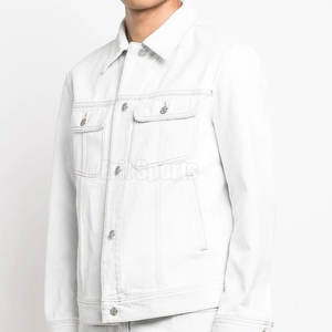 Veste en jean pour homme de qualité supérieure fabriquée au Pakistan, 100% coton, col montant, logo sur le devant, design personnalisé, prix de gros - Product Image 4