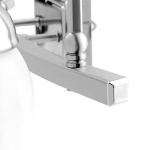 Lampada da Bagno Moderna a 3 Luci LED in Nichel Spazzolato con Vetro Alabastro Dimmerabile - Product Image 3