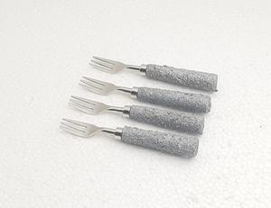 Ensemble de couverts et fourchettes en acier inoxydable plaqué argent, meilleure finition, qualité supérieure, poignée en béton, couverts de créateur, coupe de fromage - Product Image 1