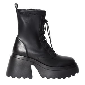Botas de plataforma para mujer con tacón grueso de 8.5 cm y cordones, botas de invierno - Product Image 4