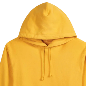 Sweat-shirt à capuche jaune uni pour homme, coupe classique, en molleton de coton, décontracté, avec poche avant, idéal pour l'automne, à prix réduits - Product Image 6