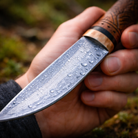 Couteau de camping Viking fait main, lame en acier à haute teneur en carbone OEM, couteau médiéval nordique EDC, cadeau, manche en bois, fourreau en cuir gravé