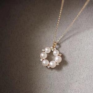 สร้อยคอมุกพวงมาลัยดีไซน์คลาสสิกพร้อมโซ่ S925เงินคล้องคอสร้อยคอแฟชั่นอเนกประสงค์ - Product Image 4