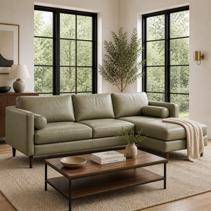 Canapé d'angle moderne en forme de L, mobilier de salon minimaliste, canapé rembourré confortable avec chaise longue pour l'intérieur de la maison - Product Image 1
