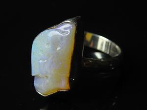 Anillo de Ópalo Natural Australiano Pulido con Engaste Clásico, Regalo para Ella, Joyería de Moda para Bodas y Fiestas, Nueva Llegada - Product Image 3