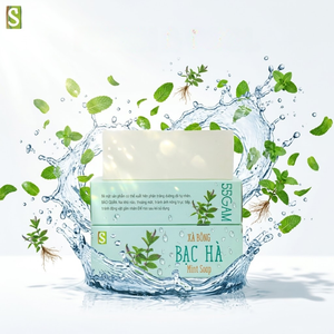 Savon artisanal biologique à la menthe pour le visage et le corps - Infusé à la cannelle médicinale - Product Image 2