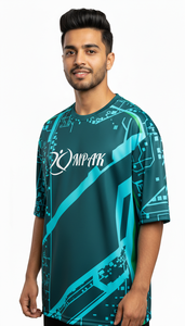 เสื้อยืดพิมพ์ซับลิเมชั่นโอเวอร์ไซส์สำหรับผู้ชายอินเทรนด์เสื้อผ้าแนวสตรีทในเมืองแบบลำลอง - Product Image 5