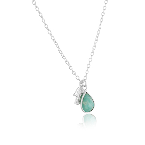 Collier mini Hamsa en argent sterling 925 avec lapis-lazuli naturel – Pendentif délicat Main de Fatima, bijou de protection - Product Image 2