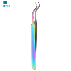 Multi Color Eyelash Tweezers, Beauty Makeup Tools Stainless Steel Product Making Volume Eyelash Extension Tweezers - Product Image 3