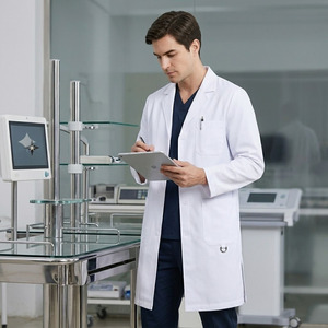 Bata de Laboratorio Médica Unisex de Poliéster y Algodón – Uniforme Completo para Hospital, Clínica y Laboratorio - Product Image 3