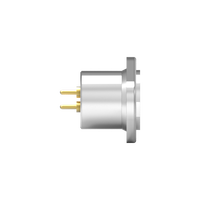 Nian-Yeong PD-04F3-01-11 Prise DIN 4P 3 broches femelle étanche en laiton pour montage sur châssis XLR Type PCB Audio Vidéo