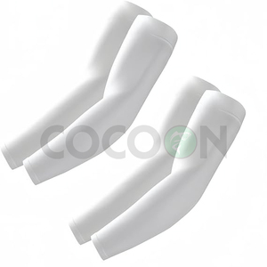 Manchons de compression noirs OEM respirants et extensibles pour le sport, protection UV, cyclisme, course à pied, fitness, entraînement, anti-humidité - Product Image 2