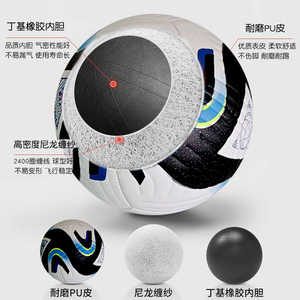 ลูกฟุตบอล WEMBLEY SPORTS WS-SB-F55-050 พิมพ์โลโก้ตามสั่ง ทำจาก PU ขนาด 4 สำหรับฟุตซอล ฝึกซ้อมกีฬาแบบทีม - Product Image 3