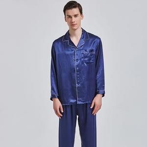 <b>Mens</b> Pocket Style <b>Pajama</b> <b>Set</b> Soft Comfortable Sleepwear Long Pants Night Clothing Breathable Lounge Wear Home Outfit - Product Image 6