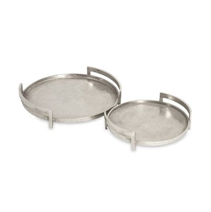 Bandeja Metálica Versátil para Servir en el Hogar, Cocina, Eventos, Fiestas, Desayunos, Té, Café, Bocadillos, Postres, Dulces y Hostelería - Product Image 1