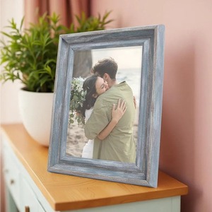 Rustic Wood Photo <b>Frame</b> Rectangular Tabletop Decor Vertical Gray Finish Handmade <b>Frame</b> - Product Image 5