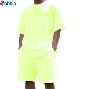 Ensemble de survêtements unisexes confortables pour hommes : T-shirt oversize et pantalon de jogging, couleur unie, style urbain, respirant, personnalisable pour l'été - Product Image 5