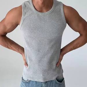 เสื้อกล้ามถักทรงเข้ารูปสำหรับฤดูร้อน เสื้อกล้ามออกกำลังกายแบบรัดรูปสำหรับผู้ชาย - Product Image 5
