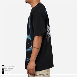 T-shirt surdimensionné Mawra en coton épais 100% avec impression graphique DTG, style streetwear vintage, unisexe, été, logo personnalisé - Product Image 3