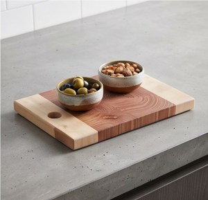 Planche à découper rectangulaire en bois avec poignée, motif grain de bois, pour la cuisine - Product Image 2