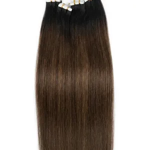 ผมแท้แบบ Remy Weft 100% ตรงธรรมชาติ สีน้ำตาลออมเบรแบบไล่ระดับ  เนื้อผมแบบ Natural Weft  สามารถปรับแต่งได้ - Product Image 4