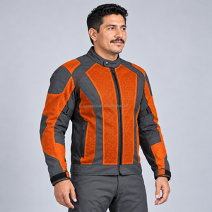 Chaqueta de malla para motocicleta con inserciones protectoras extraíbles, construcción ventilada, mangas ergonómicas y opción de talla personalizada - Product Image 4