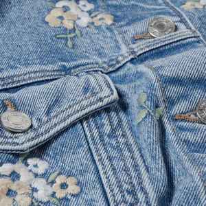 Veste en jean déchirée délavée bleue pour femme, style décontracté, mode européenne et américaine - Product Image 4