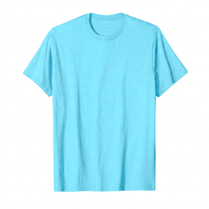 T-shirt en jersey de coton blanc pour homme, manches courtes, col rond, coupe classique, couleur unie, décontracté - Product Image 3