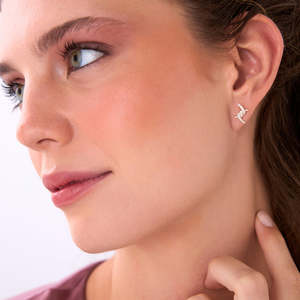 Beautiful 14k Gold Plated 925 Sterling <b>Silver</b> Knot Unique Stud <b>Earrings</b> Shape Small Pure <b>Solid</b> Stud <b>Earrings</b> Fine Jewelry - Product Image 2