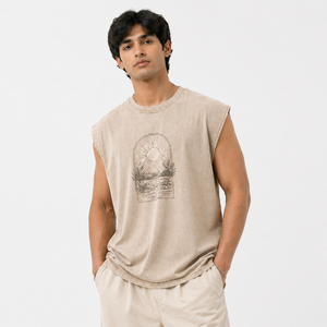<b>Men's</b> Summer Lightweight Polyester Slim-Fit Racerback Tank Top Sports Gym Breathable Quick Dry Compression <b>Vest</b> <b>White</b> Undershirt - Product Image 1