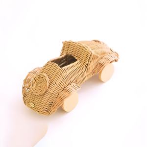 รถหวายขนาดเล็กสำหรับเด็กรถของเล่นหวายทำด้วยมือทำจากธรรมชาติ - Product Image 1