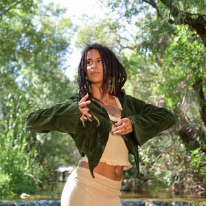 Fleece Lined Leaf Hooded Jacket Elven Faerie Festival Coat Women Warm Hooded Jacket Boho Winter with Nature Inspired Design - Product Image 3