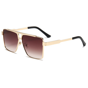 Gafas de Sol RTS Modernas Vintage con Doble Puente y Marco Metálico Grande con Protección UV 2026 para Hombres y Mujeres, Actividades al Aire Libre - Product Image 1