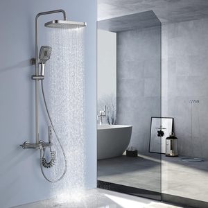 Ensemble de douche tout-en-un <span class=keywords><strong>Lefton</strong></span> avec double pomme de douche, ensemble de robinetterie de douche avec pistolet de pulvérisation, 4 boutons de commande - Product Image 3