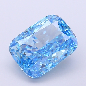 7.03 Ct <b>Cushion</b> Cut Lab Grown Diamond Fancy Vivid Blue VS1 IGI Certified CVD Loose Diamond Wholesale for Jewelry Making - Product Image 1