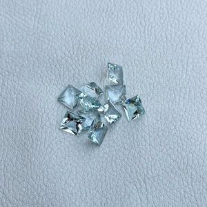 Piedra de corte cuadrado de princesa aguamarina azul Natural de 6mm, superventas, piedras preciosas semipreciosas facetadas, proveedor mayorista de India - Product Image 3