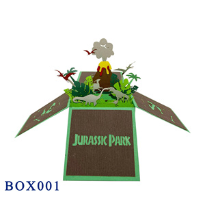 Best Seller Gifts Flower Dino Park Pop <b>Box</b> Handmade 3D Pop Greeting Card Top Trending Custom Design Christmas Vietnamese Hanoi - Product Image 3