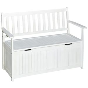 Panca Contenitore da Esterno Minimalista da 150 Litri, Impermeabile con Rivestimento in PE, Box in Legno con 2 Sedute per Patio e Giardino - Product Image 1