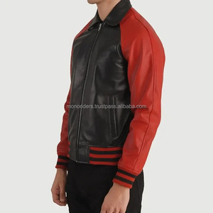 Hot Sales Men's <b>Genuine</b> Leather Motorcycle Jacket High Quality Durable Windproof Waterproof Breathable Winter Competitive Price - Product Image 5