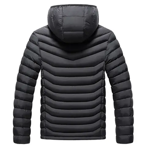 Chaquetas de Plumón para Hombre, Casuales, para Exteriores, Cálidas, con Logotipo Personalizado, de Nailon Negro con Capucha, para Invierno - Product Image 4